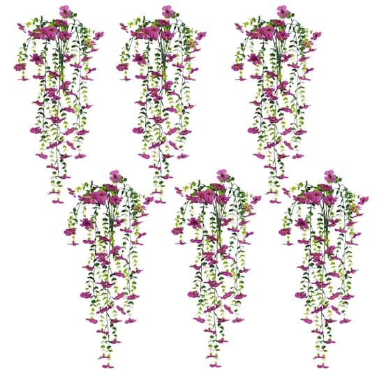 30" UV Resistant Artificial Daisy Hanging Bushes
